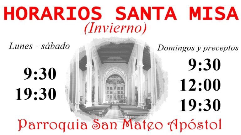Horario Misa invierno